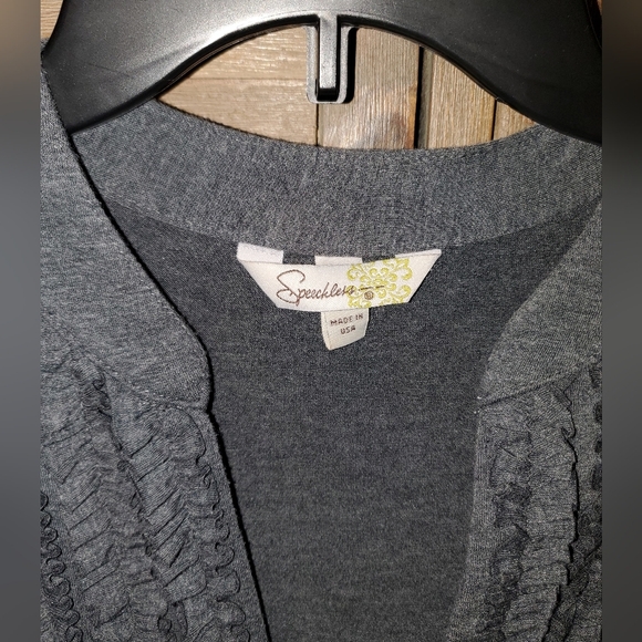 Speechless Dark Gray Ruffled Dress - Picture 6 of 8